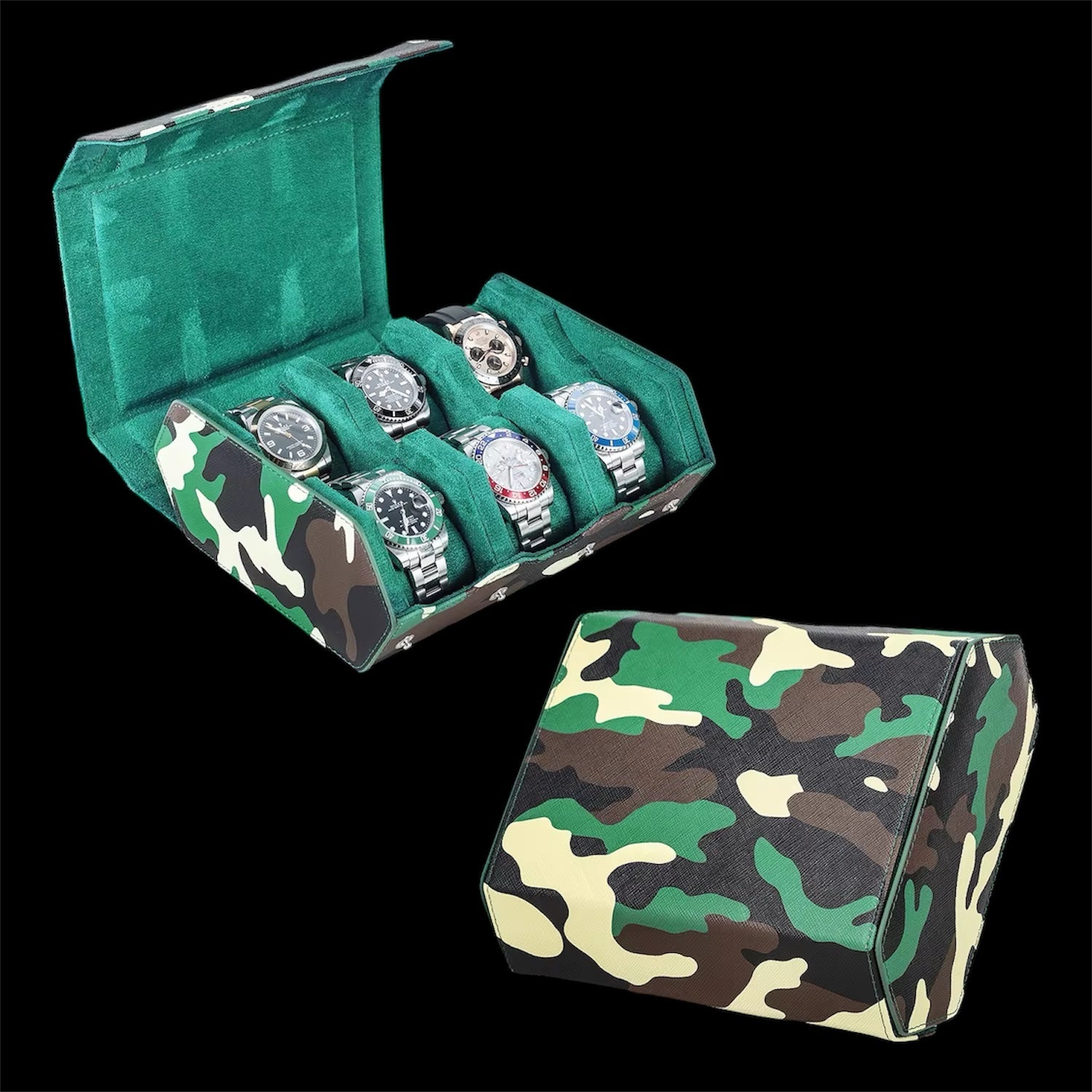 Hexagon - 6 Slot Watch Box / Camo