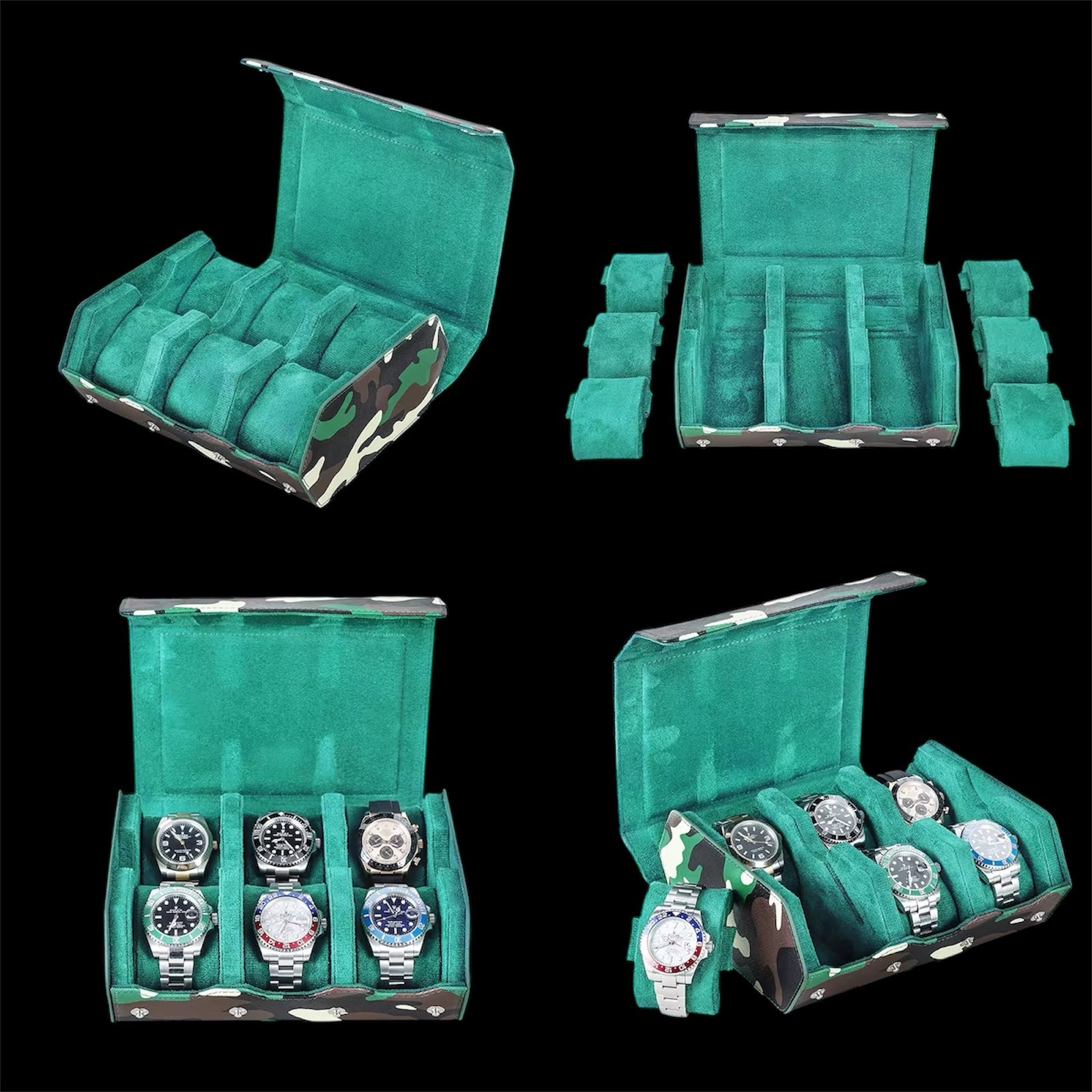 Hexagon - 6 Slot Watch Box / Camo